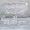 Sparkler Send Off Sign - Personalized