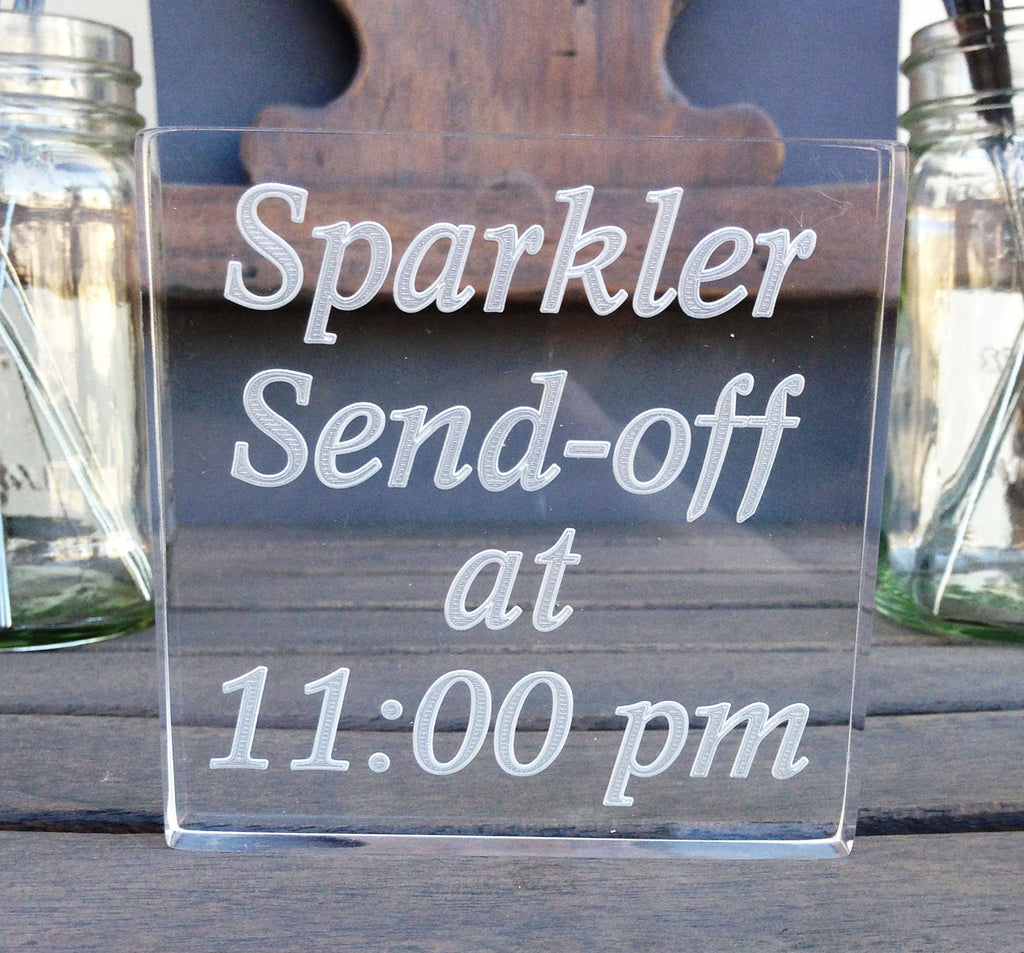 Sparkler Send Off Sign - Personalized